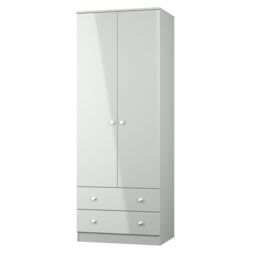 Ready Assembled 2 U Newlyn 2 Door 2 Drawer Wardrobe (Ready Assembled) in Dark Grey - thumbnail 3