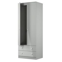 Ready Assembled 2 U Newlyn 2 Door 2 Drawer Wardrobe (Ready Assembled) in Dark Grey - thumbnail 5