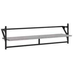 Berkfield Home 6 Piece Wall Shelf Set with Bars Grey Sonoma Engineered Wood - thumbnail 5