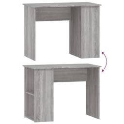 Berkfield Home Desk Grey Sonoma 100x55x75 cm Engineered Wood - Size: 100 x 55 x 75 cm - thumbnail 6