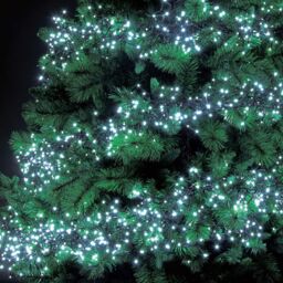 Shatchi Christmas 960 LEDs Multifunction Controller with 8 Effects Green Cable Cluster Lights Low Voltage in White - thumbnail 3