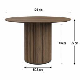 More4Homes Arlo Round Dining Table w Walnut Legs - thumbnail 3