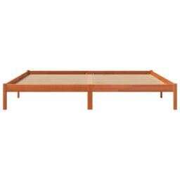 Berkfield Home Bed Frame without Mattress Wax Brown 200x200 cm Solid Wood Pine - thumbnail 4