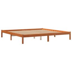 Berkfield Home Bed Frame without Mattress Wax Brown 200x200 cm Solid Wood Pine - thumbnail 3
