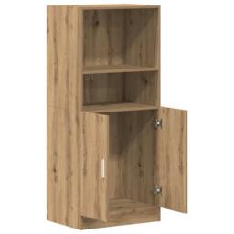 Berkfield Home Kitchen Cabinet Artisan Oak 57x41.5x131.5 cm Engineered Wood in Brown - thumbnail 5