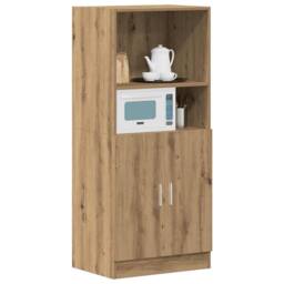 Berkfield Home Kitchen Cabinet Artisan Oak 57x41.5x131.5 cm Engineered Wood in Brown