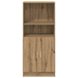 Berkfield Home Kitchen Cabinet Artisan Oak 57x41.5x131.5 cm Engineered Wood in Brown - thumbnail 4