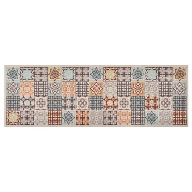 Berkfield Home Kitchen Carpet Washable Mosaic Colour 60x180 cm - image 1