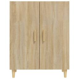 Berkfield Home Sideboard Sonoma Oak 70x34x90 cm Engineered Wood in Light Brown - Size: 70 x 34 x 90 cm
