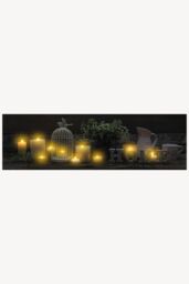 Art for the Home Home LED Printed Canvas Wall Art in Beige - thumbnail 4