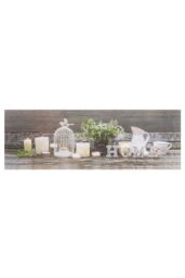 Art for the Home Home LED Printed Canvas Wall Art in Beige - thumbnail 2