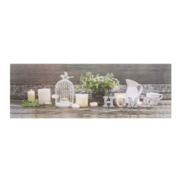 Art for the Home Home LED Printed Canvas Wall Art in Beige - thumbnail 1