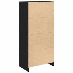 Berkfield Home Cabinet with Drawer Black Oak 55.5x34x119.5 cm Engineered Wood - thumbnail 8
