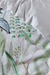 Paoletti Aaliyah Botanical 100% Cotton Duvet Cover Set - Size: Super King - thumbnail 3