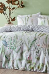 Paoletti Aaliyah Botanical 100% Cotton Duvet Cover Set - Size: Super King - thumbnail 2
