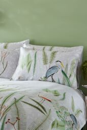 Paoletti Aaliyah Botanical 100% Cotton Duvet Cover Set - Size: Super King - thumbnail 5