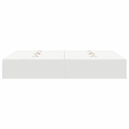 Berkfield Home Modern Bed Frame White MDF Standard Double Storage Bed Rectangular - thumbnail 7