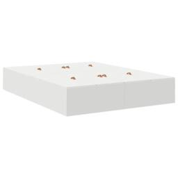 Berkfield Home Modern Bed Frame White MDF Standard Double Storage Bed Rectangular - thumbnail 3