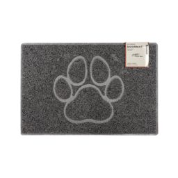 Oseasons Paw Embossed Doormat in Grey - Size: 40 cm x 60 cm - thumbnail 1