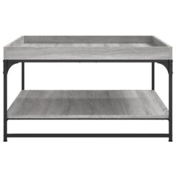 Berkfield Home Coffee Table Grey Sonoma 80x80x45 cm Engineered Wood & Iron - Size: 80 x 80 x 45 cm - thumbnail 5