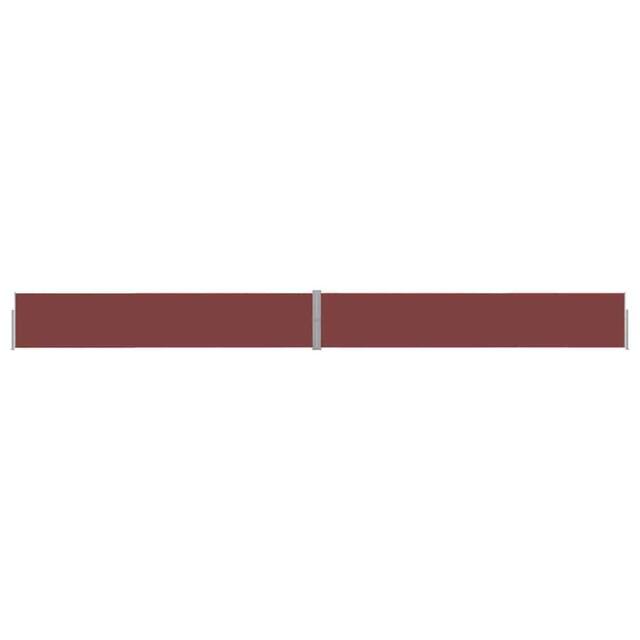 Berkfield Home Patio Retractable Side Awning 140x1200 cm Brown in Wine - image 1