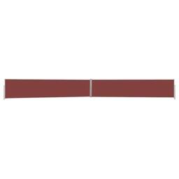 Berkfield Home Patio Retractable Side Awning 140x1200 cm Brown in Wine - thumbnail 3
