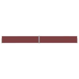 Berkfield Home Patio Retractable Side Awning 140x1200 cm Brown in Wine