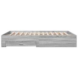 Berkfield Home Bed Frame w/Drawers Frame Grey Sonoma 150x200 cm King Size - thumbnail 5