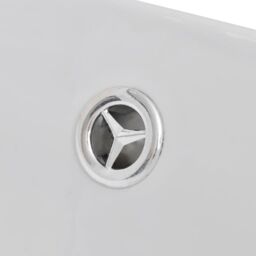 Berkfield Home Luxury Ceramic Basin Oval with Overflow 59 x 38, 5 cm in White - thumbnail 6