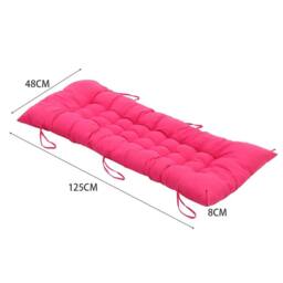VOGREX 2 Seater Cotton Cushion Outdoor Garden Patio Swing Bench Seat Pad in Fuchsia - thumbnail 2