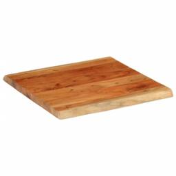 Berkfield Home Table Top 60x60x3.8 cm Rectangular¬†Solid Wood Acacia Live Edge in Brown - thumbnail 1