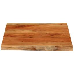 Berkfield Home Table Top 60x60x3.8 cm Rectangular¬†Solid Wood Acacia Live Edge in Brown - thumbnail 3