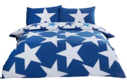 Rapport Home All Stars Polycotton Reversible Duvet Set with Pillowcase in Navy - Size: King - thumbnail 2