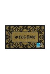 JVL Woven Coir Tuffscrape Doormat 45x75cm Welcome in Natural - Size: 45 cm x 75 cm - thumbnail 6
