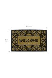 JVL Woven Coir Tuffscrape Doormat 45x75cm Welcome in Natural - Size: 45 cm x 75 cm - thumbnail 5
