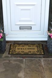 JVL Woven Coir Tuffscrape Doormat 45x75cm Welcome in Natural - Size: 45 cm x 75 cm - thumbnail 2