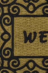 JVL Woven Coir Tuffscrape Doormat 45x75cm Welcome in Natural - Size: 45 cm x 75 cm - thumbnail 3