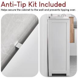 HD Designs Priano 4 Drawer 1 Door Freestanding Unit Storage Bathroom in White - thumbnail 5