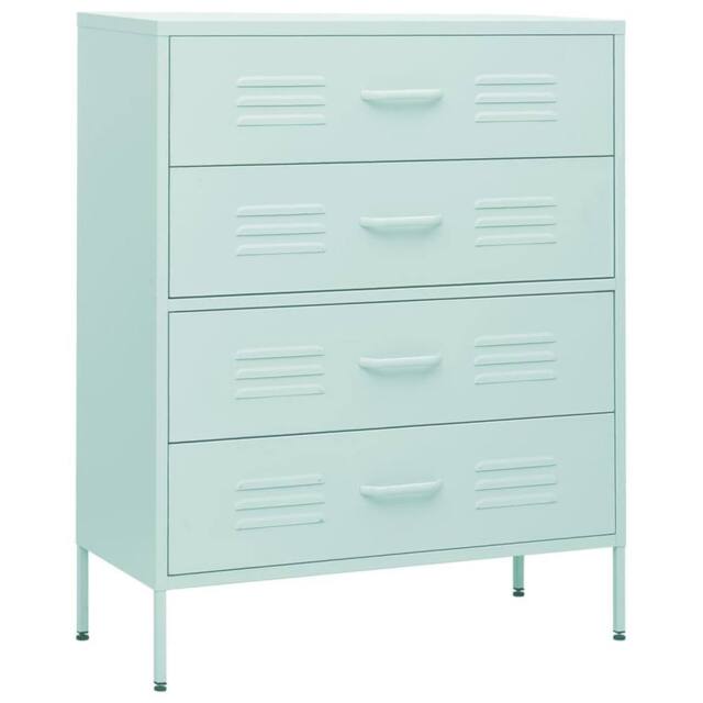 Berkfield Home Chest of Drawers Mint 80x35x101.5 cm Steel - image 1