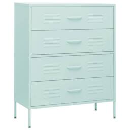 Berkfield Home Chest of Drawers Mint 80x35x101.5 cm Steel - thumbnail 1