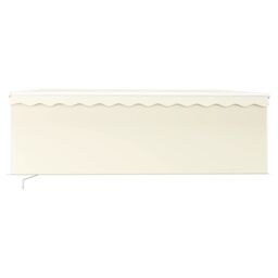 Berkfield Home Manual Retractable Awning with Blind 4x3m Cream in Beige - thumbnail 3