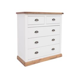 Cabinet Bits Tropea 5 Drawer Chest of Drawers Brass Cup Handle in Off-White - thumbnail 2