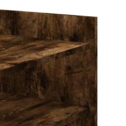 Berkfield Home Durable Coffee Table Smoked Oak 80x50x50 cm Engineered Wood in Brown - Size: 80 x 50 x 50 cm - thumbnail 8
