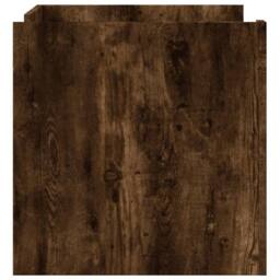 Berkfield Home Durable Coffee Table Smoked Oak 80x50x50 cm Engineered Wood in Brown - Size: 80 x 50 x 50 cm - thumbnail 5