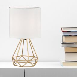 First Choice Lighting Set of 2 Christie - Gold Geometric Lamps - thumbnail 4