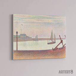 "Artery8 Georges Seurat The Channel At Gravelines Canvas Wall Art Print - Size: W18"" x H24""" - thumbnail 2