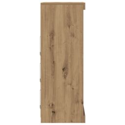 Berkfield Home Sideboard with LED Lights Artisan Oak 60, 5x37x100 cm in Brown - Size: 5 x 37 x 100 cm - thumbnail 6