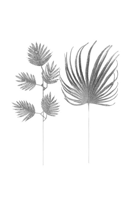 VFM e-Store Glitter Spruce Leaf Pick Christmas Decoration Varied 51. Silver - image 1