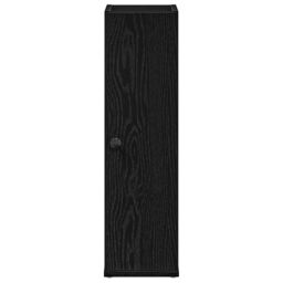 Berkfield Home Bathroom Cabinet with Roll Holder Black 20.5x22x72 cm - thumbnail 4