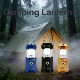 NESTLUNE LED Rechargeable Solar Camping Light Outdoor in Blue - thumbnail 5